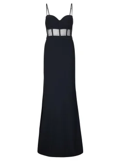 Abendkleid aus Crêpe Schwarz