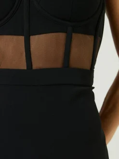 Abendkleid aus Crêpe Schwarz