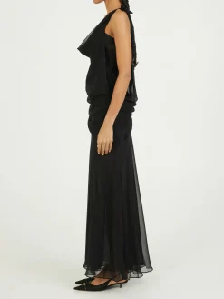 Abendkleid aus Seide Schwarz