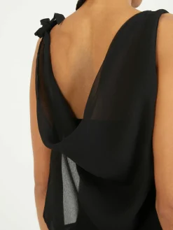 Abendkleid aus Seide Schwarz