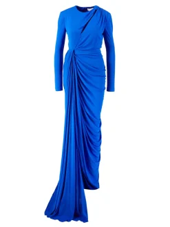 Abendkleid mit Cut-Out Blau