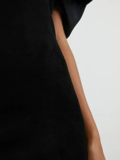 Abendkleid mit Rüschen Schwarz