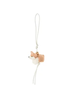 Anhänger 'Corgi' Beige/Weiß