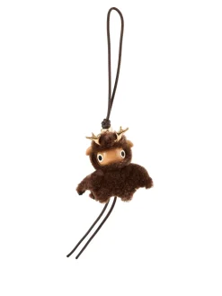 Anhänger 'Deer Puzz' aus Shearling Braun