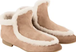 Ankle Boots aus Veloursleder Braun