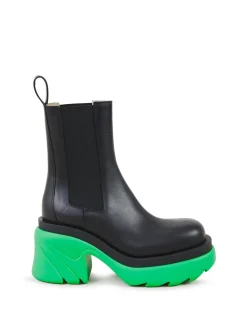 Ankle Boots 'Flash' mit Gummisohle Black Grass