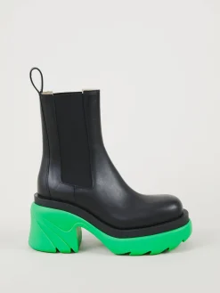 Ankle Boots 'Flash' mit Gummisohle Black Grass