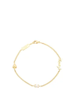 Armband mit Opyum-Herz-Anhänger Gold