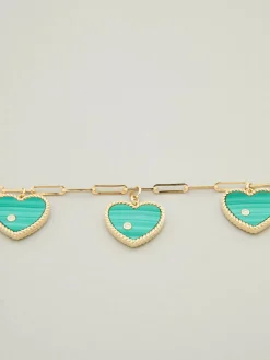 Armband 'Solitaire GM Charms Coeur' Grün