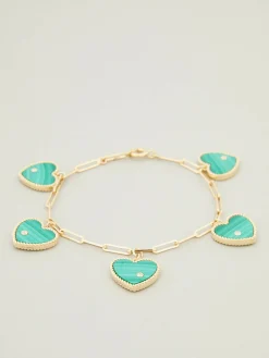 Armband 'Solitaire GM Charms Coeur' Grün
