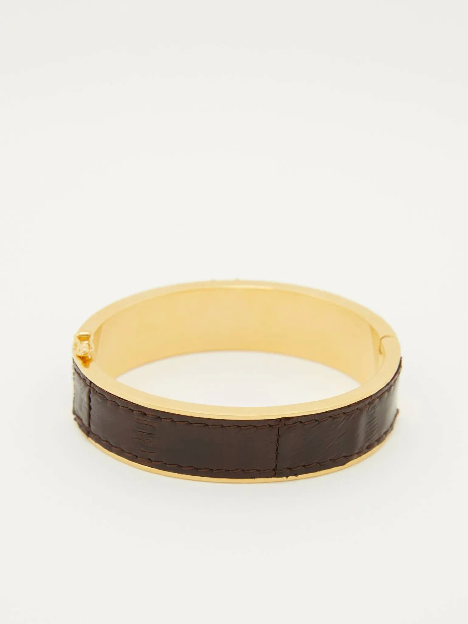 Armreif aus Leder 'Cassandre' Braun