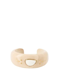 Armreifen 'Layla' mit Logo Braun/Gold