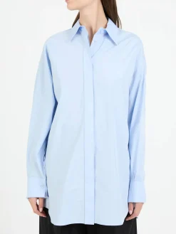 Asymmetrisches Hemd Hellblau