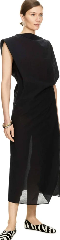 Asymmetrisches Kleid 'La Robe Drap' Schwarz