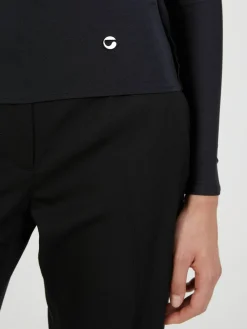 Asymmetrisches Langarmshirt Schwarz