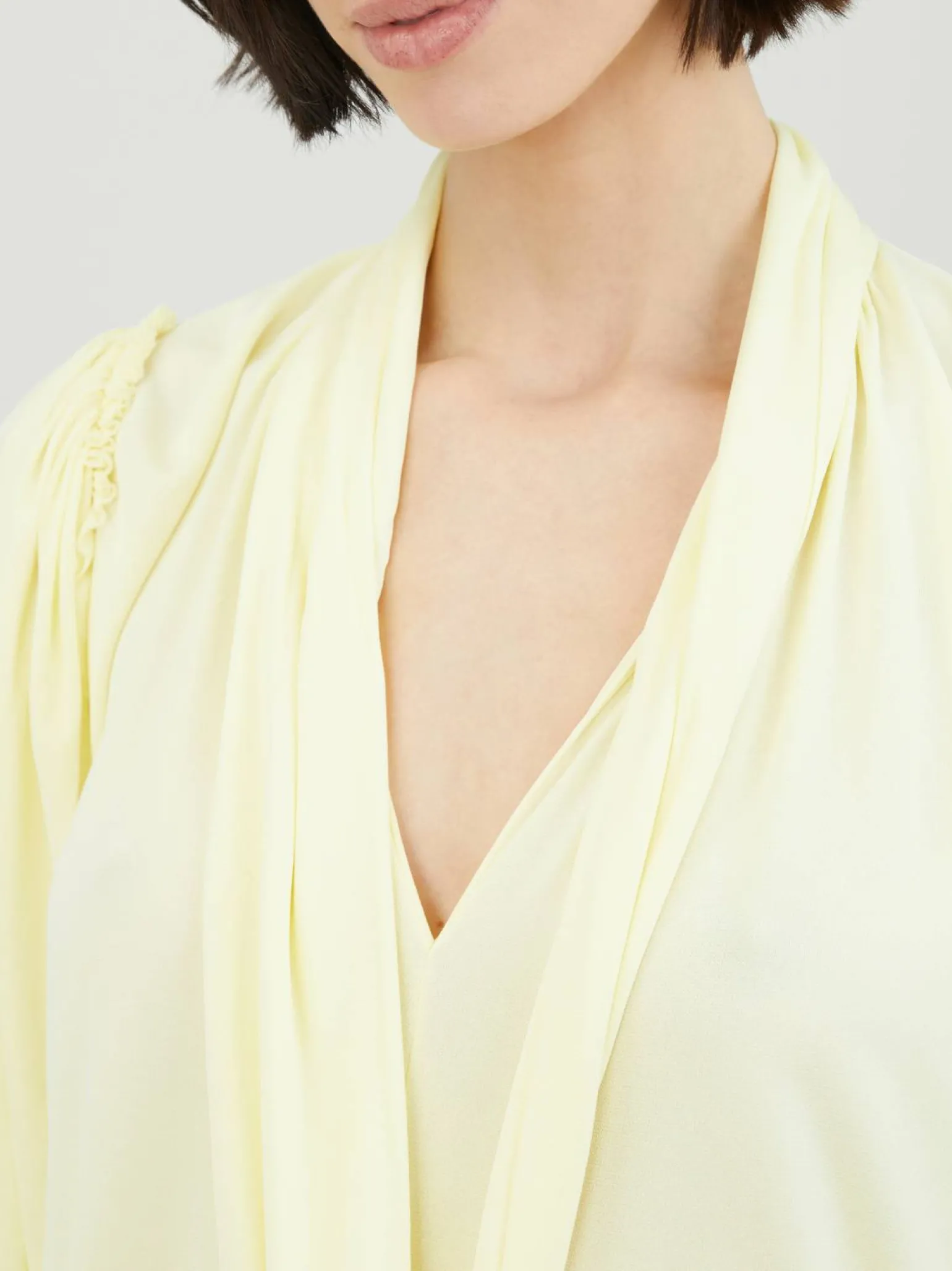 Asymmetrisches Midikleid Gelb