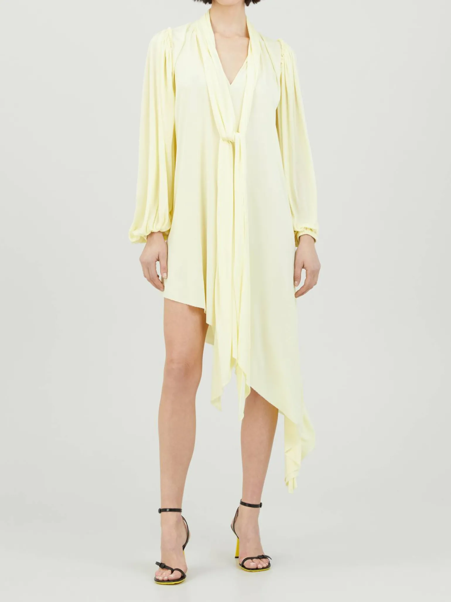 Asymmetrisches Midikleid Gelb