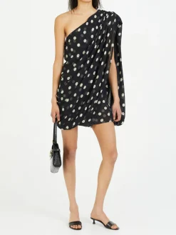 Asymmetrisches Minikleid Schwarz