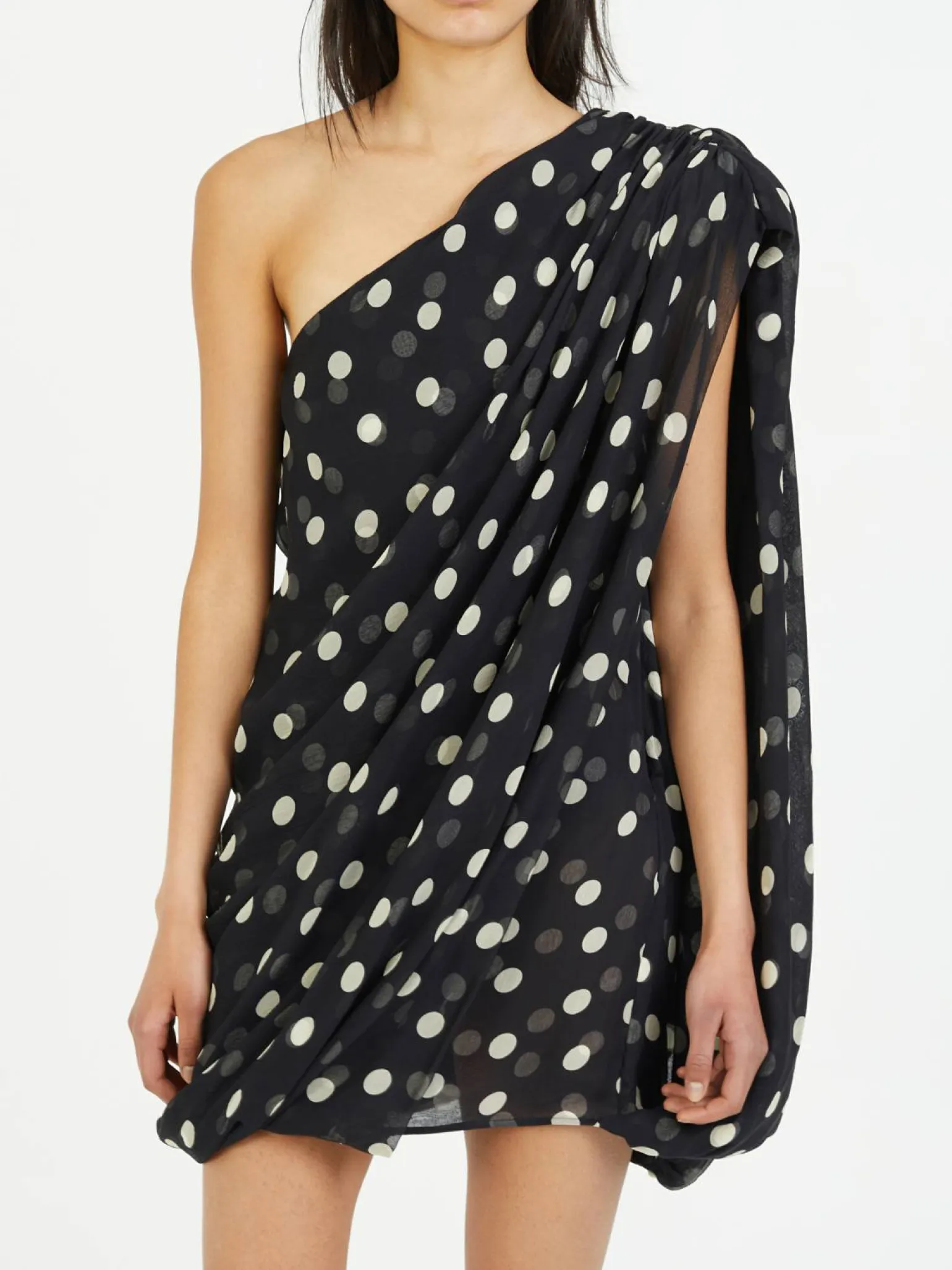 Asymmetrisches Minikleid Schwarz