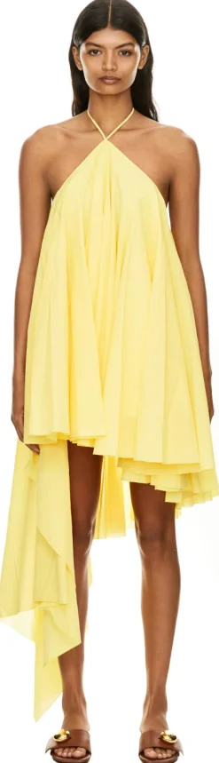 Asymmetrisches Trapezkleid 'La Robe' Gelb