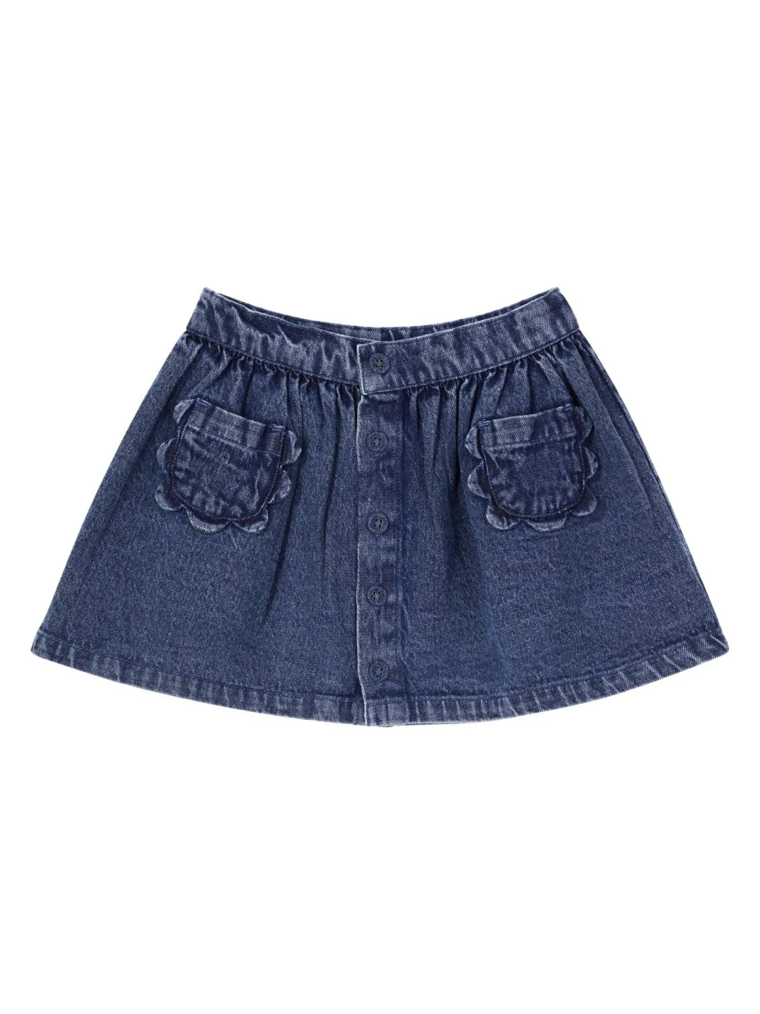 Ausgestellter Jeansrock Mittelblau