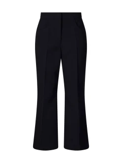 Ausgestellte Wollhose Marineblau
