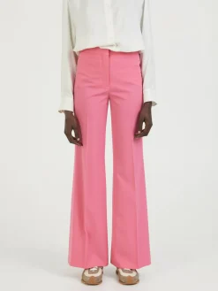 Ausgestellte Wollhose Pink