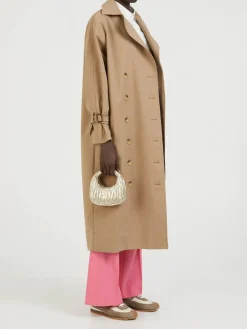 Ausgestellte Wollhose Pink