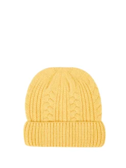 Baby-Cashmere Mütze Gelb