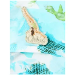 Badeanzug 'Bathing' mit Aqua-Blumenprint Petrol