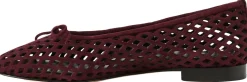 Ballerina 'Mesh' aus Veloursleder Plum