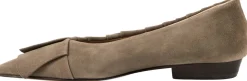 Ballerinas 'Ruffle' mit Rüschen Taupe