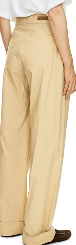 Barrel-Fit Stoffhose 'Lindsay' Beige