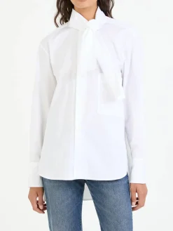 Baumwollbluse Weiß