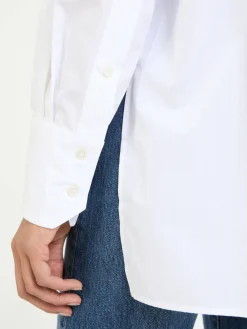 Baumwollbluse Weiß