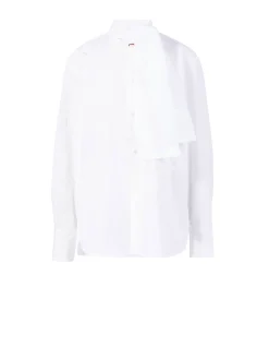 Baumwollbluse Weiß
