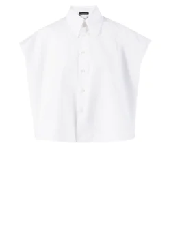 Baumwollbluse Weiß