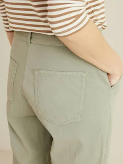 Baumwoll-Cargohose in Khaki