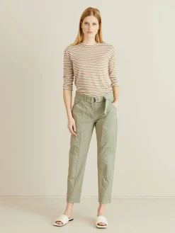 Baumwoll-Cargohose in Khaki