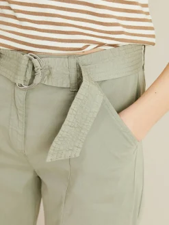 Baumwoll-Cargohose in Khaki