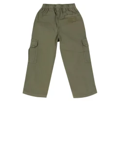 Baumwoll-Cargohose Olivgrün
