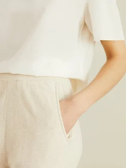 Baumwoll-Cashmere-Loungepants 'Dinas' Crème
