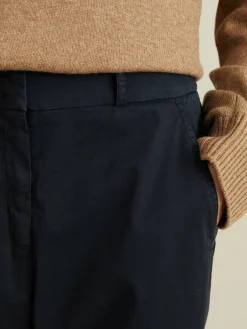 Baumwoll-Chino Marineblau