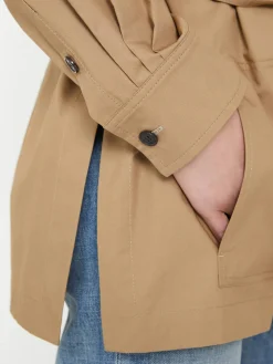 Baumwollhemd mit Gürtel Beige