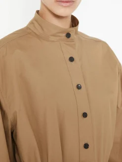Baumwollhemd mit Gürtel Beige