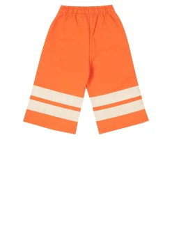 Baumwollhose mit Streifen Orange