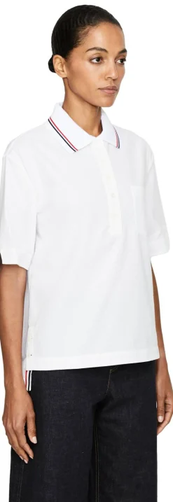 Baumwoll-Poloshirt Weiß