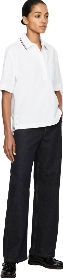 Baumwoll-Poloshirt Weiß