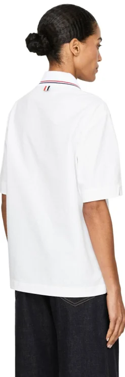 Baumwoll-Poloshirt Weiß