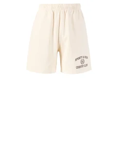 Baumwoll-Shorts in Crème